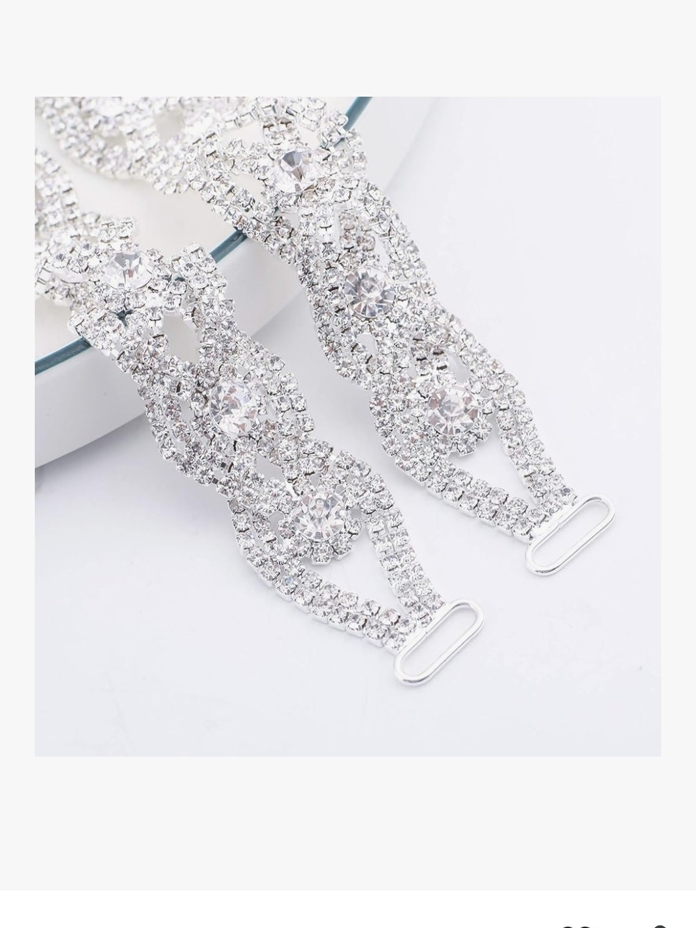 Silver Crystal Bridal Belt - Elegant Rhinestone Waist Sash